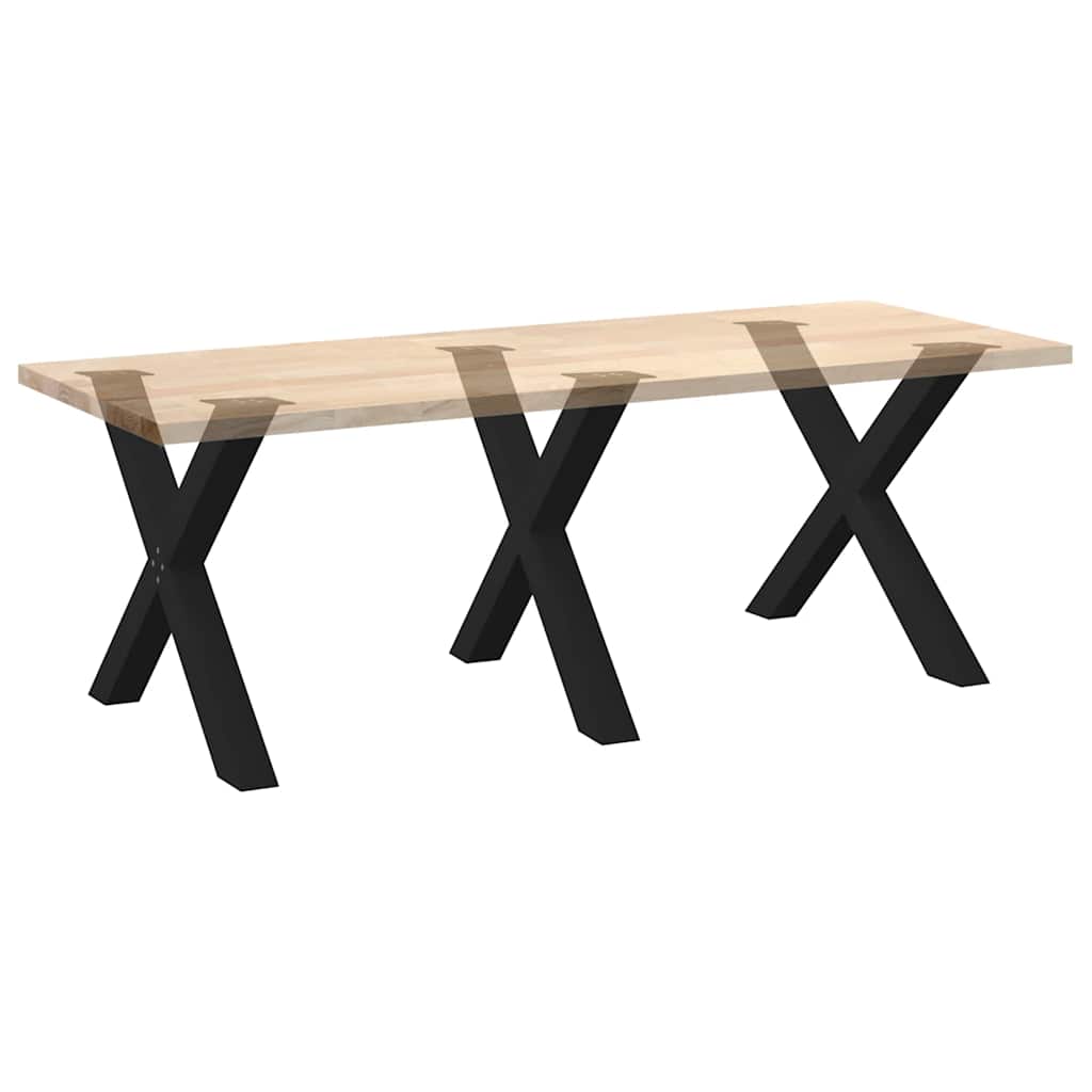 Valgomojo stalo kojos, 3 vnt., juodos, 90x(72 - 73) cm, plienas, X formos - Namų Idėja
