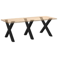Valgomojo stalo kojos, 3 vnt., juodos, 90x(72 - 73) cm, plienas, X formos - Namų Idėja