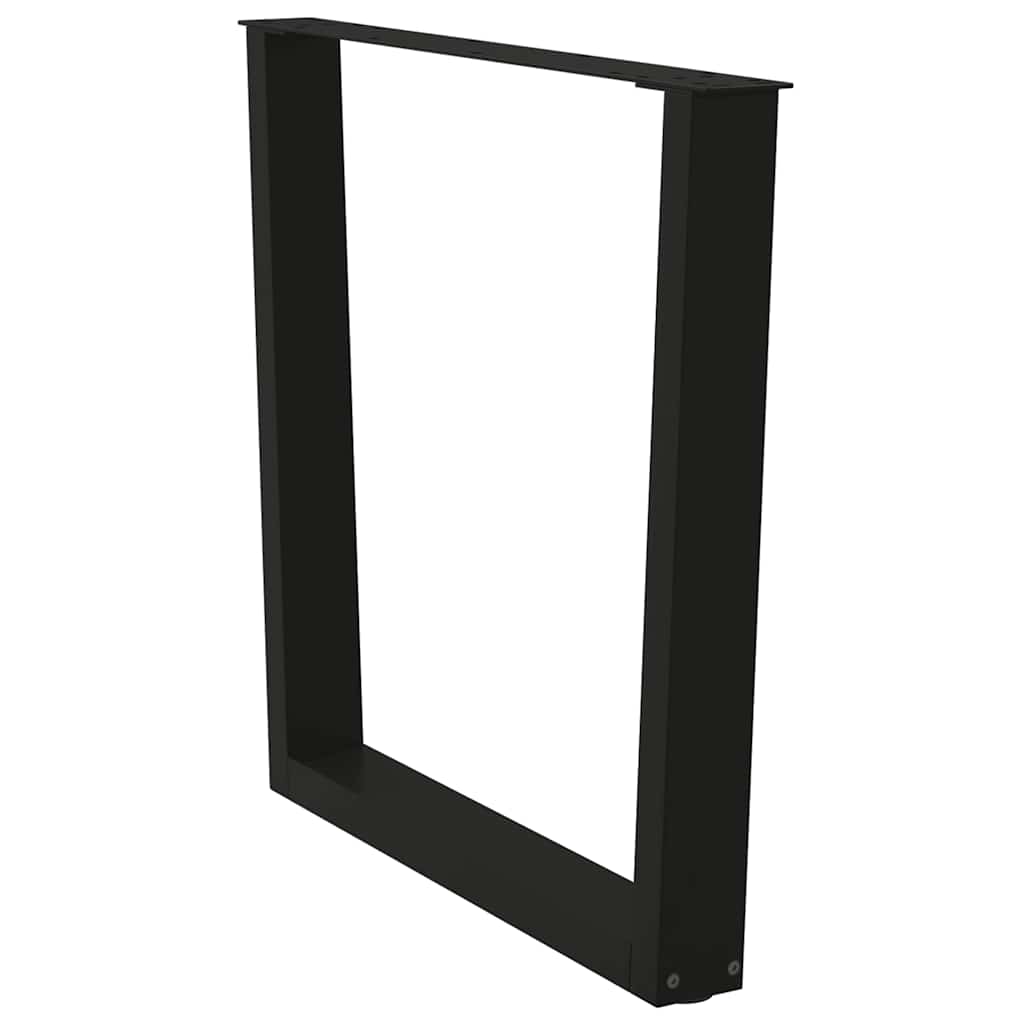 Valgomojo stalo kojos, 3 vnt., juodos, 90x(72 - 73,3) cm, plienas, V formos - Namų Idėja