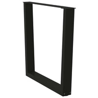 Valgomojo stalo kojos, 3 vnt., juodos, 90x(72 - 73,3) cm, plienas, V formos - Namų Idėja
