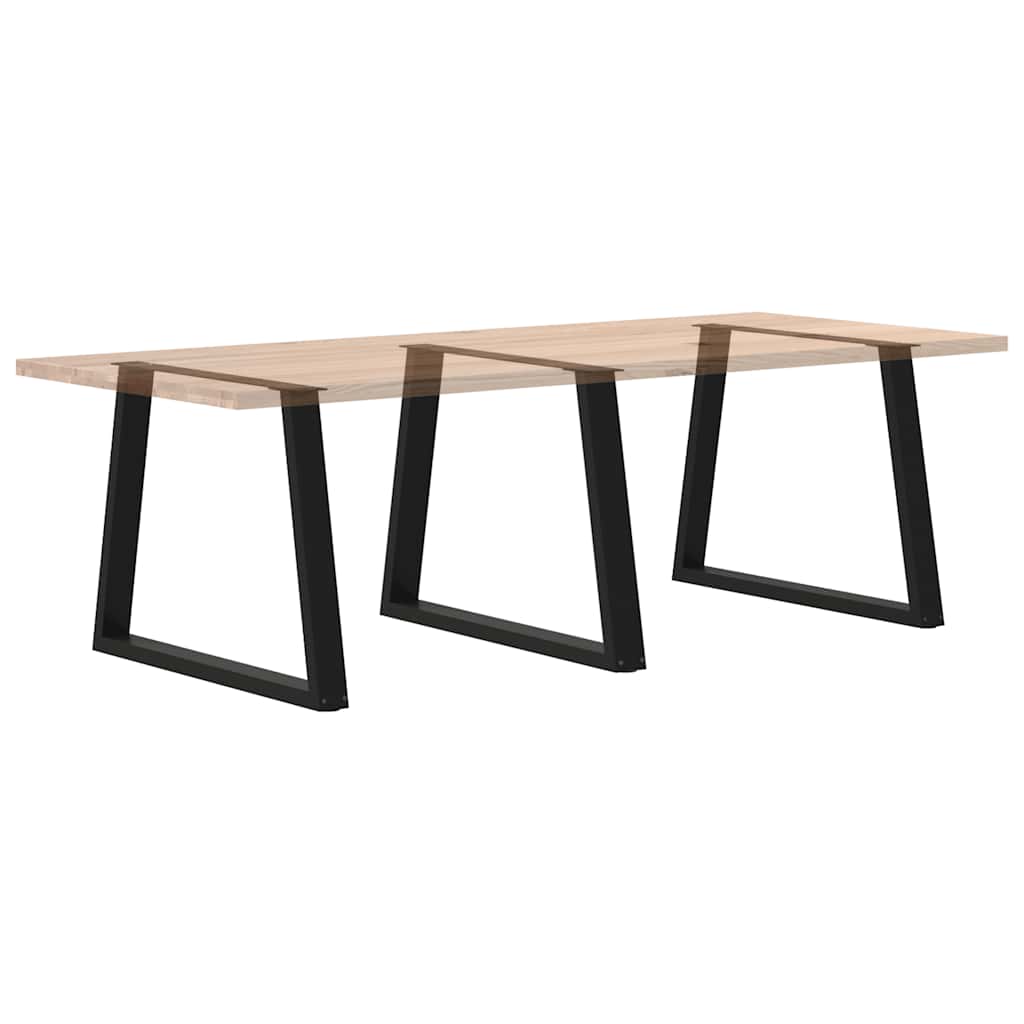Valgomojo stalo kojos, 3 vnt., juodos, 90x(72 - 73,3) cm, plienas, V formos - Namų Idėja