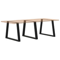 Valgomojo stalo kojos, 3 vnt., juodos, 90x(72 - 73,3) cm, plienas, V formos - Namų Idėja