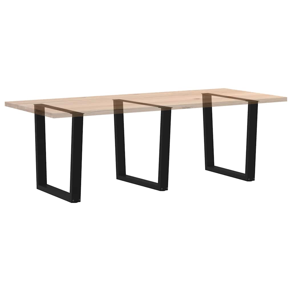 Valgomojo stalo kojos, 3 vnt., juodos, 90x(72 - 73,3) cm, plienas, V formos - Namų Idėja