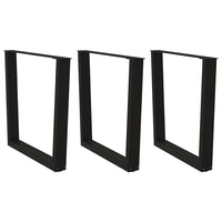 Valgomojo stalo kojos, 3 vnt., juodos, 90x(72 - 73,3) cm, plienas, V formos - Namų Idėja