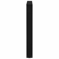 Valgomojo stalo kojos, 3 vnt., juodos, 90x(72 - 73,3) cm, plienas, V formos - Namų Idėja