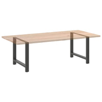 Valgomojo stalo kojos, antracito spalvos, 2 vnt., 100x(72 - 73) cm, plienas - Namų Idėja