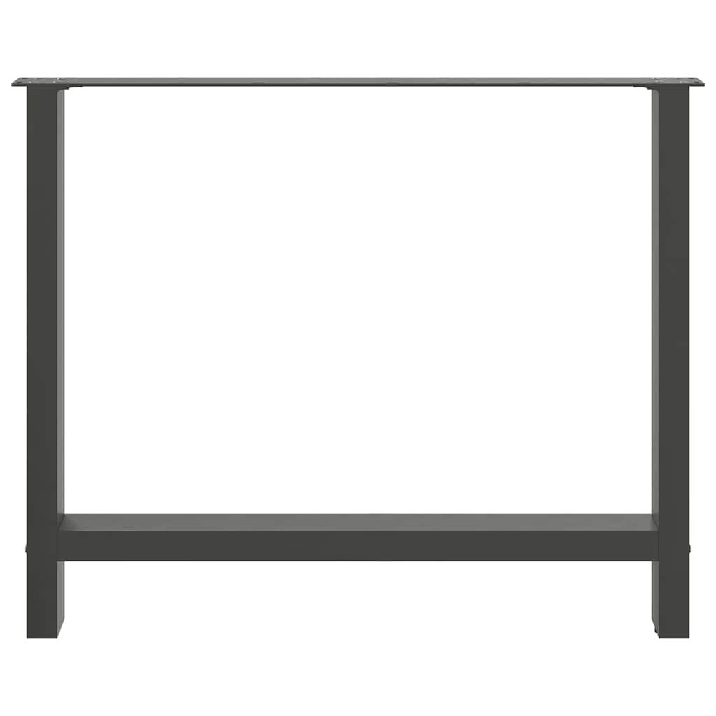 Valgomojo stalo kojos, antracito spalvos, 2 vnt., 100x(72 - 73) cm, plienas - Namų Idėja