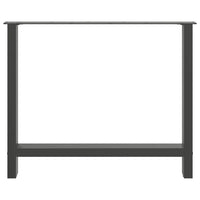 Valgomojo stalo kojos, antracito spalvos, 2 vnt., 100x(72 - 73) cm, plienas - Namų Idėja