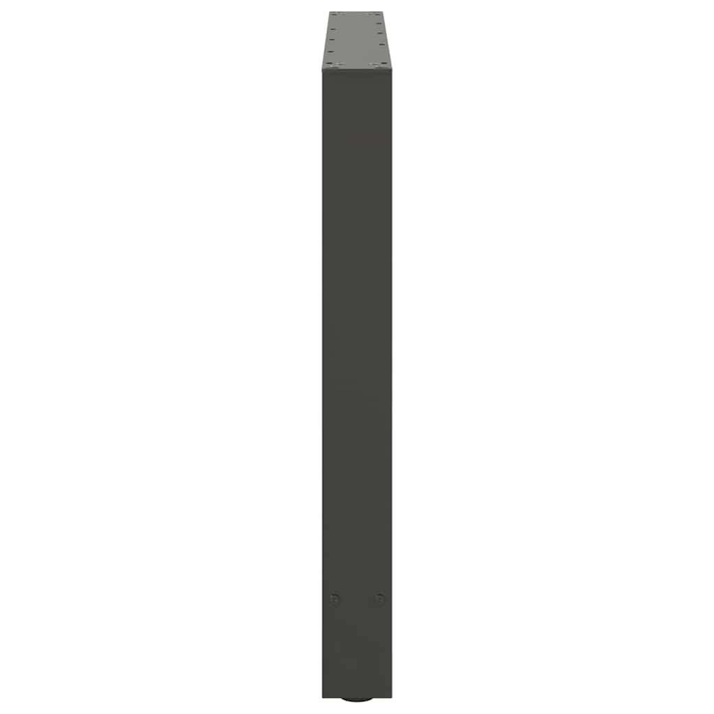 Valgomojo stalo kojos, antracito spalvos, 2 vnt., 100x(72 - 73) cm, plienas - Namų Idėja