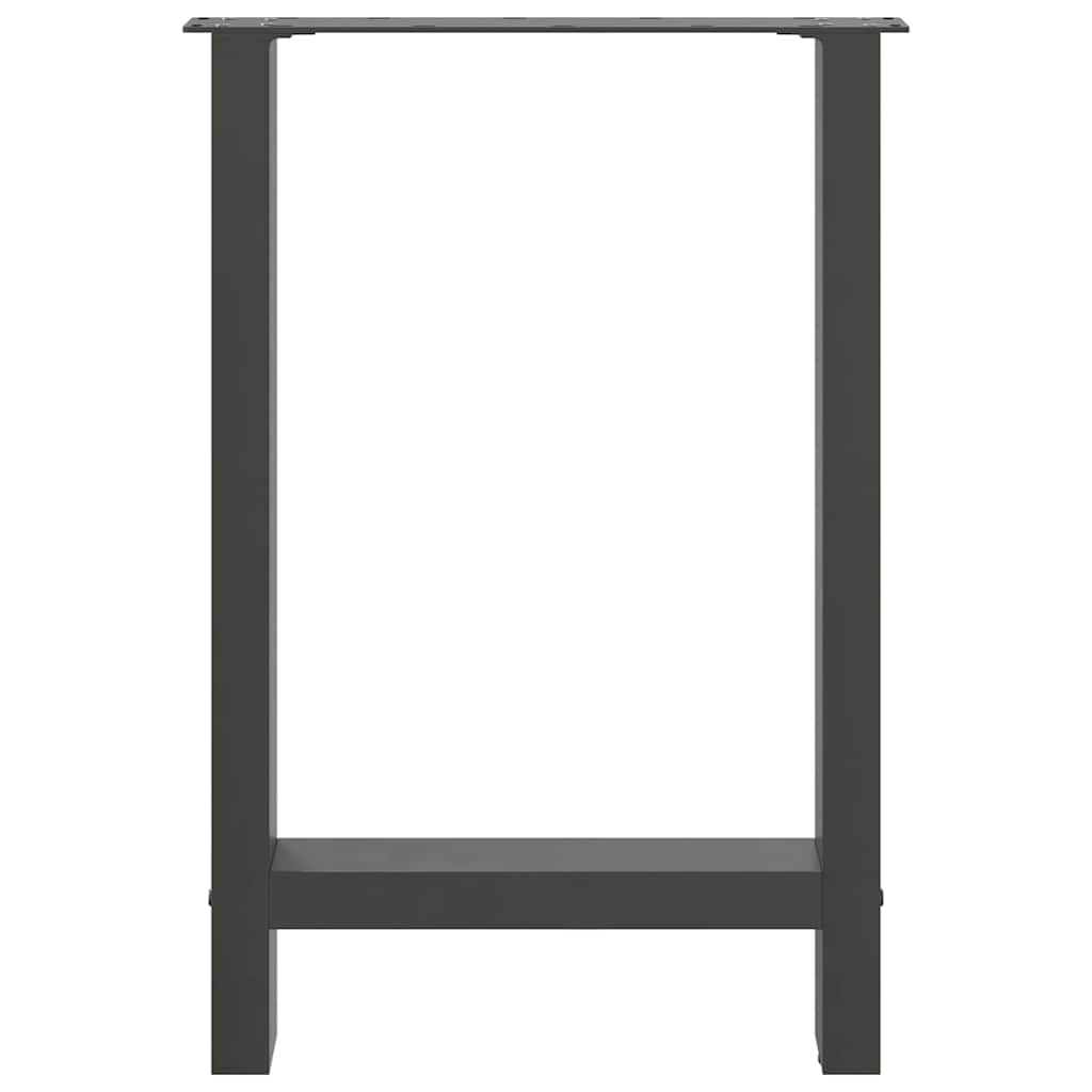 Valgomojo stalo kojos, antracito spalvos, 2 vnt., 60x(72 - 73) cm, plienas - Namų Idėja