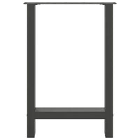 Valgomojo stalo kojos, antracito spalvos, 2 vnt., 60x(72 - 73) cm, plienas - Namų Idėja