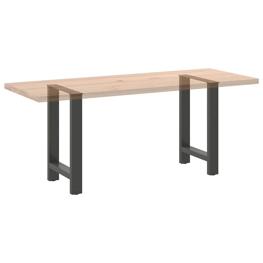 Valgomojo stalo kojos, antracito spalvos, 2 vnt., 60x(72 - 73) cm, plienas - Namų Idėja