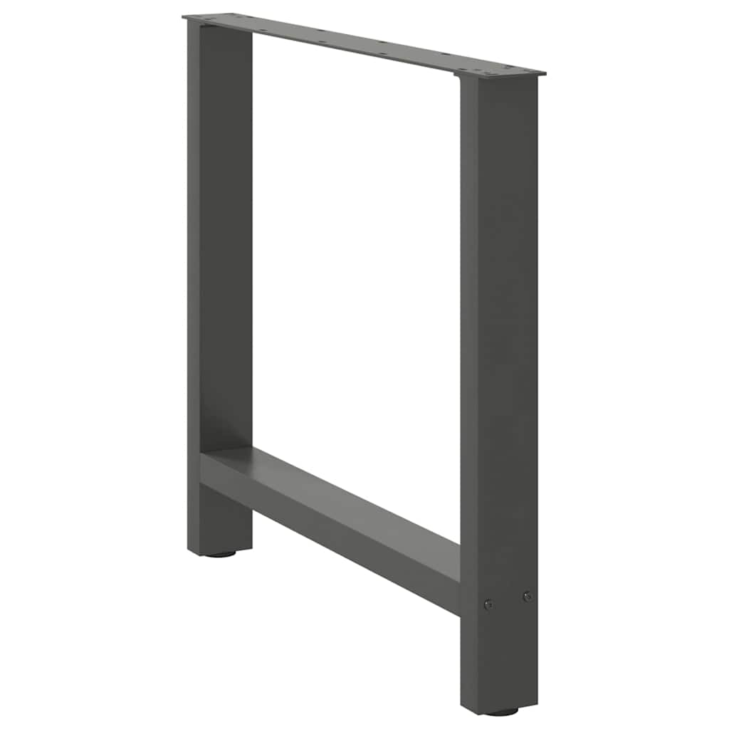 Valgomojo stalo kojos, antracito spalvos, 2 vnt., 70x(72 - 73) cm, plienas - Namų Idėja