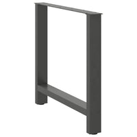 Valgomojo stalo kojos, antracito spalvos, 2 vnt., 70x(72 - 73) cm, plienas - Namų Idėja
