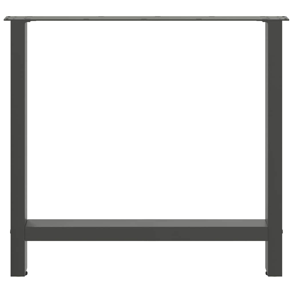 Valgomojo stalo kojos, antracito spalvos, 2 vnt., 70x(72 - 73) cm, plienas - Namų Idėja