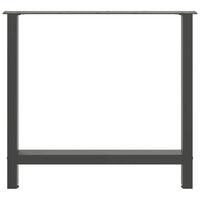 Valgomojo stalo kojos, antracito spalvos, 2 vnt., 70x(72 - 73) cm, plienas - Namų Idėja