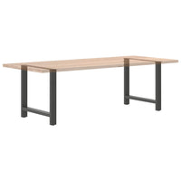 Valgomojo stalo kojos, antracito spalvos, 2 vnt., 80x(72 - 73) cm, plienas - Namų Idėja