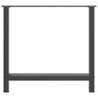 Valgomojo stalo kojos, antracito spalvos, 2 vnt., 80x(72 - 73) cm, plienas - Namų Idėja