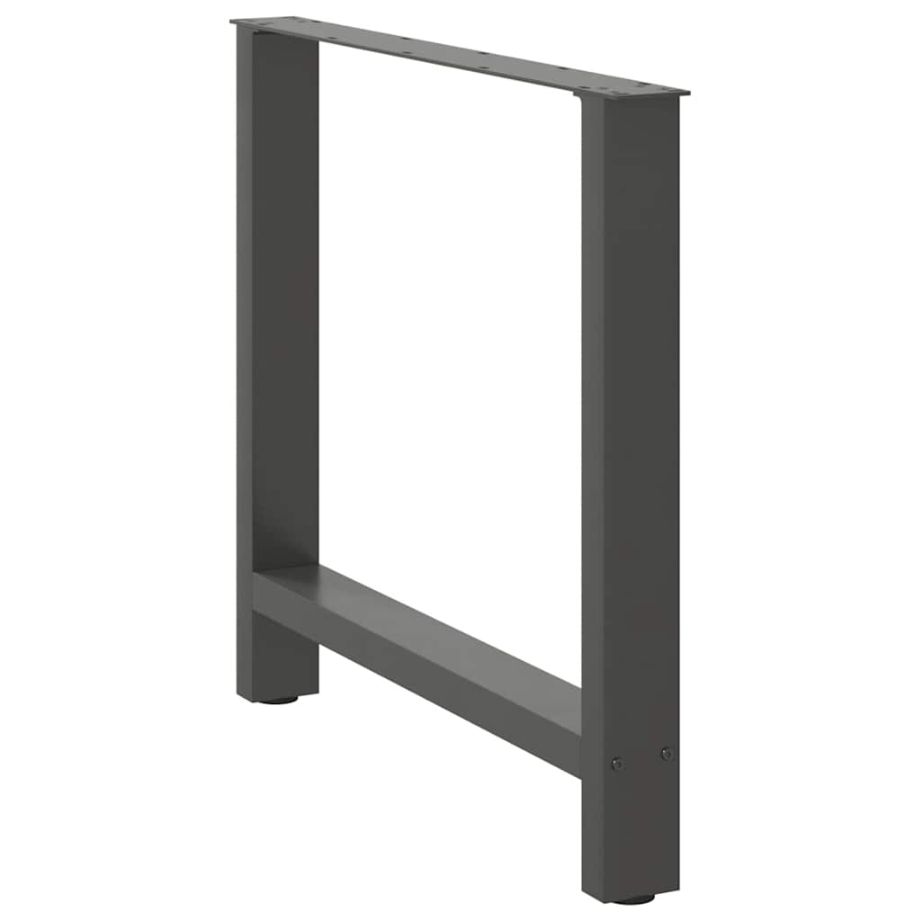 Valgomojo stalo kojos, antracito spalvos, 2 vnt., 80x(72 - 73) cm, plienas - Namų Idėja