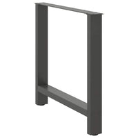 Valgomojo stalo kojos, antracito spalvos, 2 vnt., 80x(72 - 73) cm, plienas - Namų Idėja