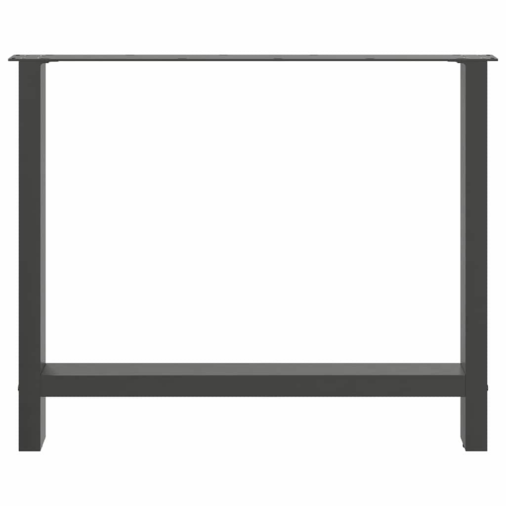 Valgomojo stalo kojos, antracito spalvos, 2 vnt., 90x(72 - 73) cm, plienas - Namų Idėja