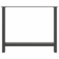 Valgomojo stalo kojos, antracito spalvos, 2 vnt., 90x(72 - 73) cm, plienas - Namų Idėja