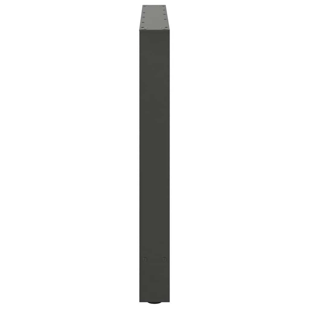 Valgomojo stalo kojos, antracito spalvos, 2 vnt., 90x(72 - 73) cm, plienas - Namų Idėja
