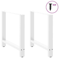 Valgomojo stalo kojos, baltos, 2 vnt., 80x(72 - 73) cm, plienas - Namų Idėja