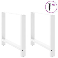 Valgomojo stalo kojos, baltos, 2 vnt., 90x(72 - 73) cm, plienas - Namų Idėja