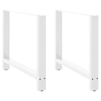 Valgomojo stalo kojos, baltos, 2 vnt., 90x(72 - 73) cm, plienas - Namų Idėja