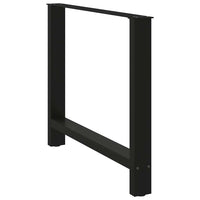 Valgomojo stalo kojos, juodos, 2 vnt., 100 x (72 - 73) cm, plienas - Namų Idėja
