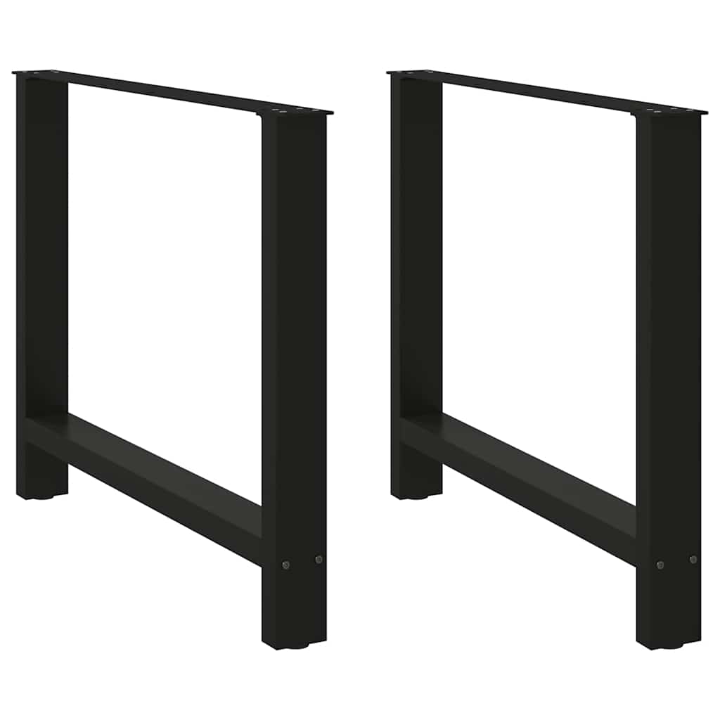 Valgomojo stalo kojos, juodos, 2 vnt., 100 x (72 - 73) cm, plienas - Namų Idėja