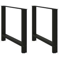 Valgomojo stalo kojos, juodos, 2 vnt., 100 x (72 - 73) cm, plienas - Namų Idėja