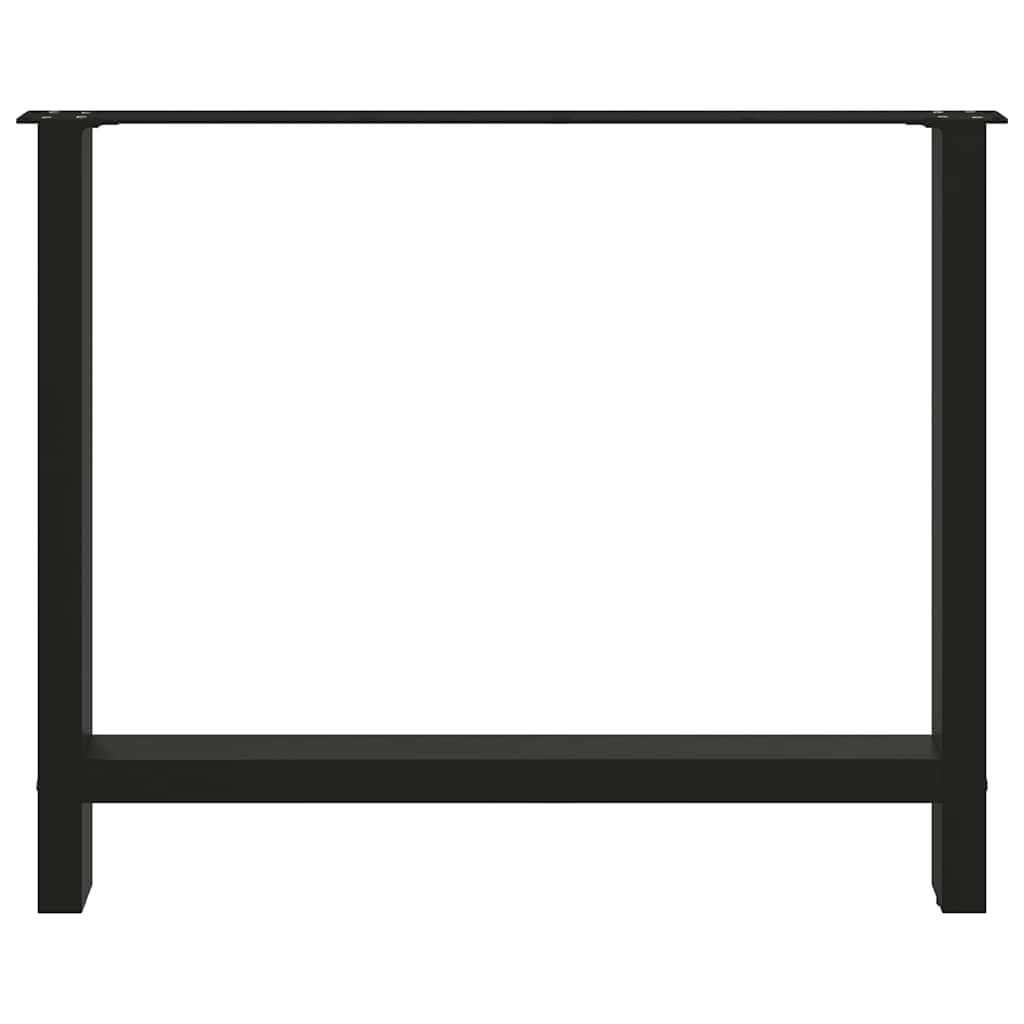 Valgomojo stalo kojos, juodos, 2 vnt., 100 x (72 - 73) cm, plienas - Namų Idėja