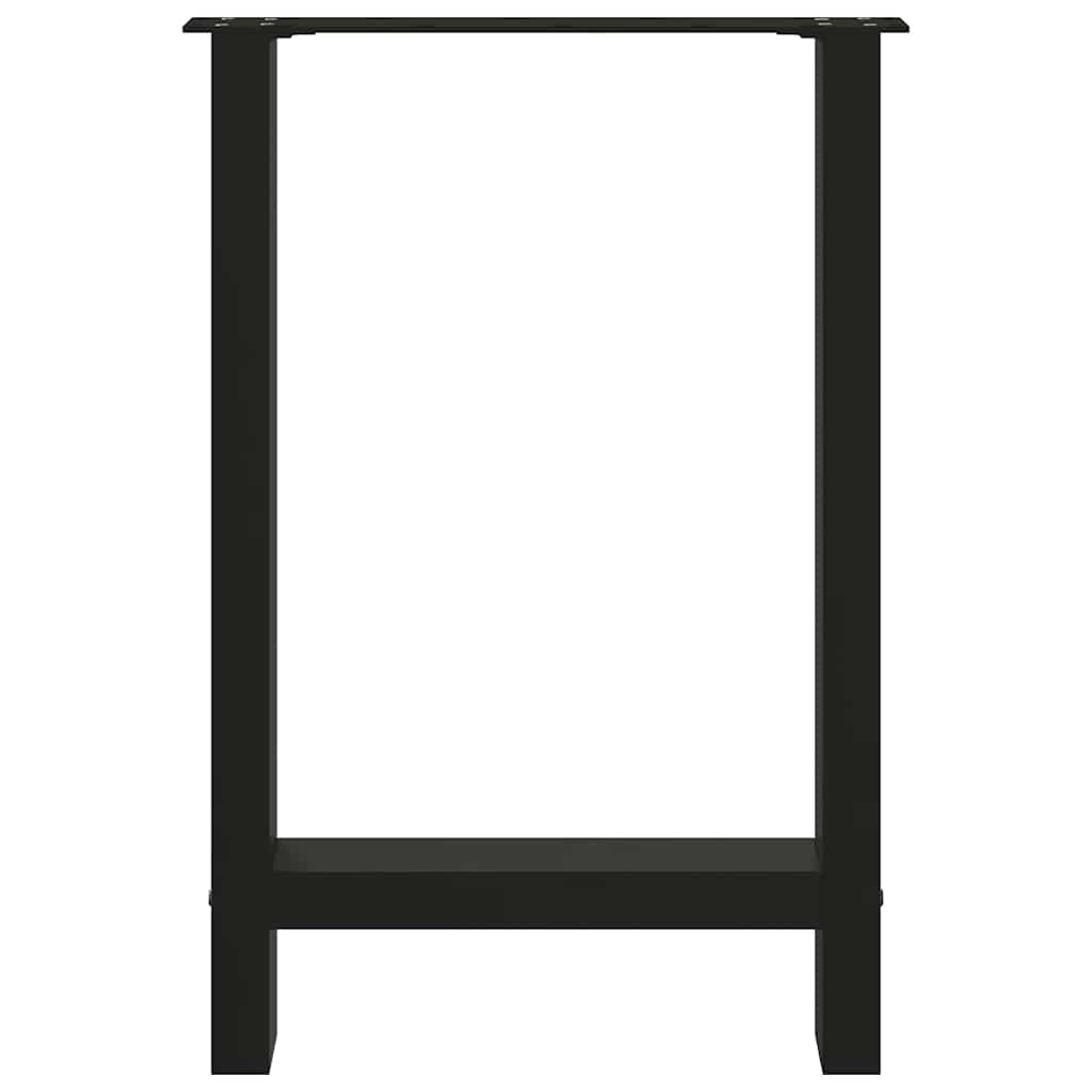 Valgomojo stalo kojos, juodos, 2 vnt., 60x(72 - 73) cm, plienas - Namų Idėja