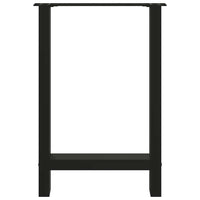 Valgomojo stalo kojos, juodos, 2 vnt., 60x(72 - 73) cm, plienas - Namų Idėja