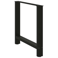 Valgomojo stalo kojos, juodos, 2 vnt., 70x(72 - 73) cm, plienas - Namų Idėja