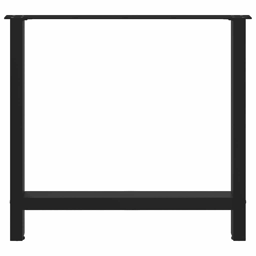 Valgomojo stalo kojos, juodos, 2 vnt., 80x(72 - 73) cm, plienas - Namų Idėja