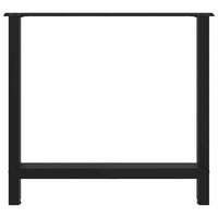 Valgomojo stalo kojos, juodos, 2 vnt., 80x(72 - 73) cm, plienas - Namų Idėja