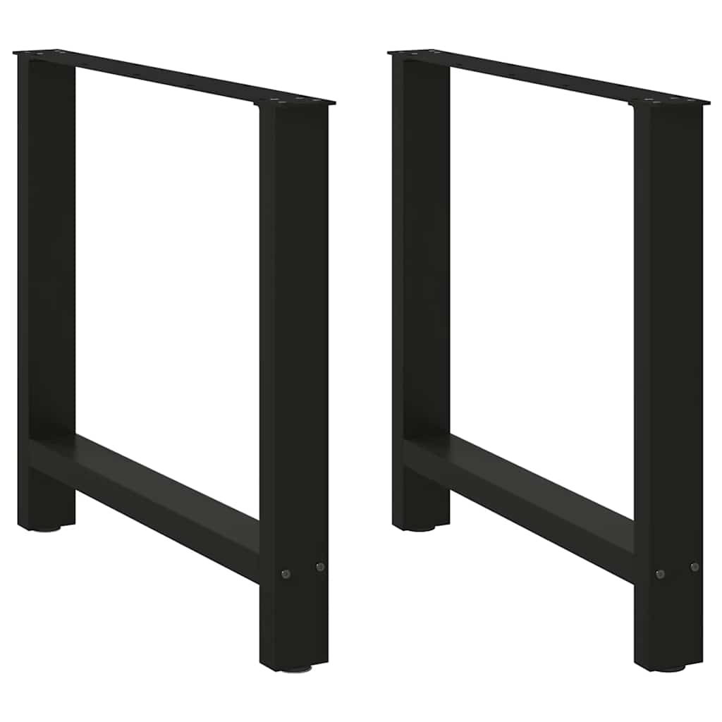 Valgomojo stalo kojos, juodos, 2 vnt., 80x(72 - 73) cm, plienas - Namų Idėja