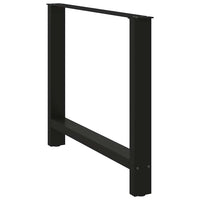 Valgomojo stalo kojos, juodos, 2 vnt., 90x(72 - 73) cm, plienas - Namų Idėja