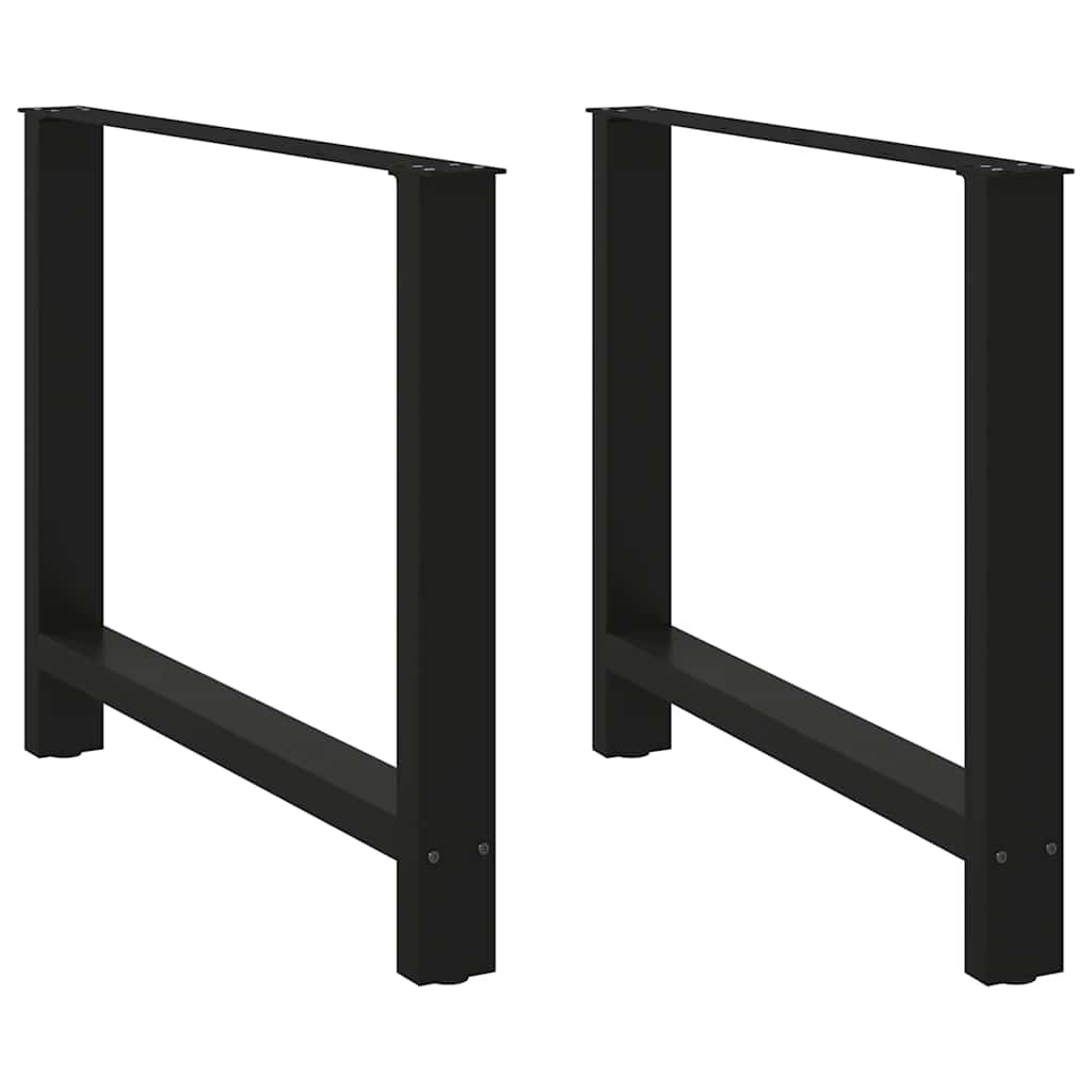 Valgomojo stalo kojos, juodos, 2 vnt., 90x(72 - 73) cm, plienas - Namų Idėja