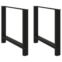 Valgomojo stalo kojos, juodos, 2 vnt., 90x(72 - 73) cm, plienas - Namų Idėja