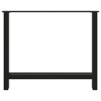 Valgomojo stalo kojos, juodos, 2 vnt., 90x(72 - 73) cm, plienas - Namų Idėja