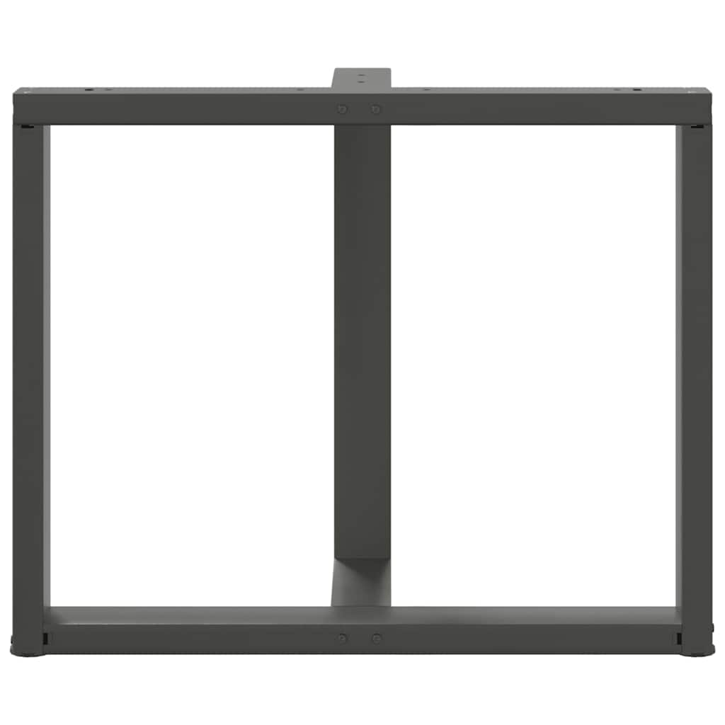 Valgomojo stalo kojos, T formos, 2 vnt., antracito spalvos, 100x35x(72 - 73) cm, plienas - Namų Idėja