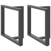 Valgomojo stalo kojos, T formos, 2 vnt., antracito spalvos, 100x35x(72 - 73) cm, plienas - Namų Idėja