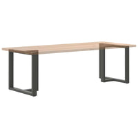 Valgomojo stalo kojos, T formos, 2 vnt., antracito spalvos, 70x35x(72 - 73) cm, plienas - Namų Idėja