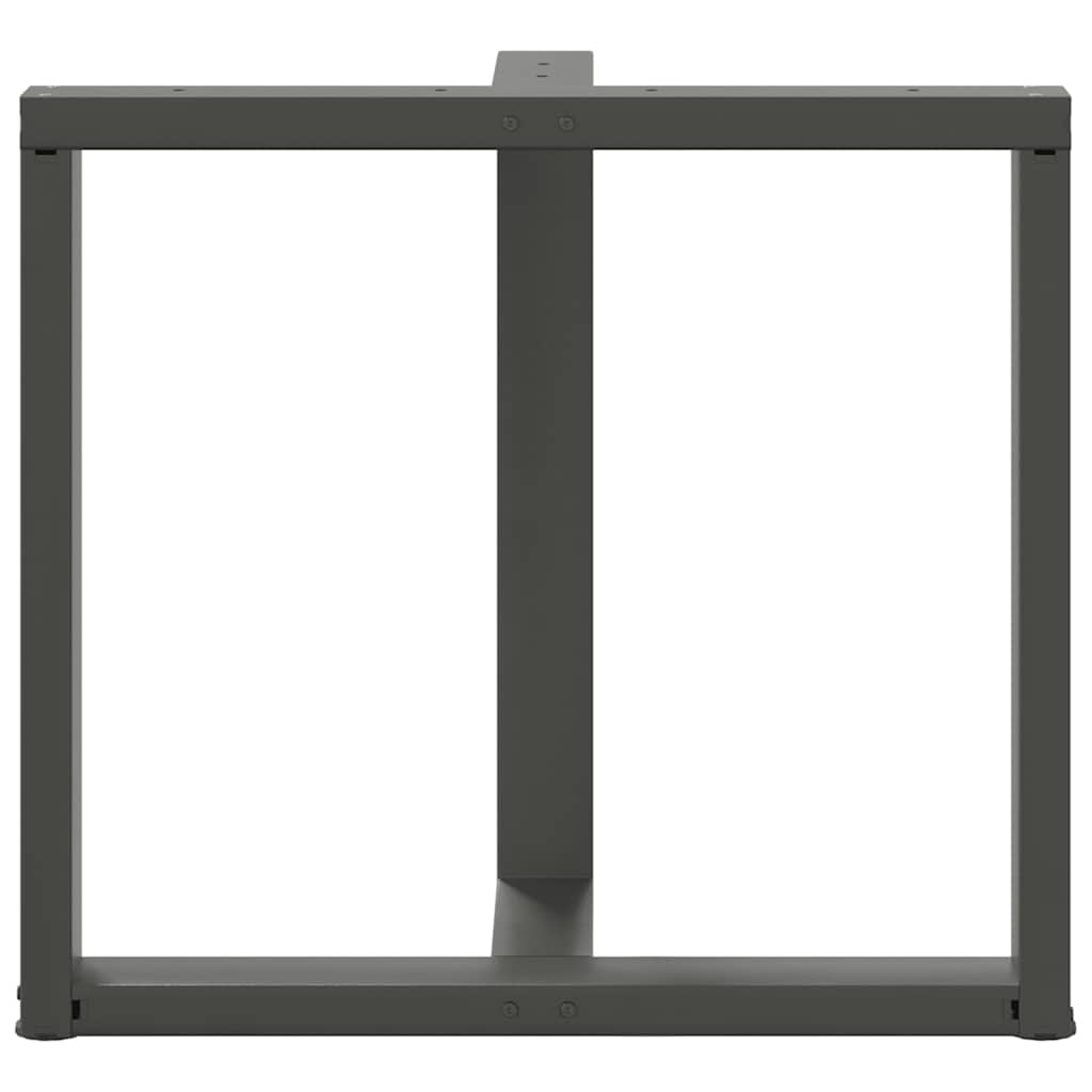 Valgomojo stalo kojos, T formos, 2 vnt., antracito spalvos, 80x35x(72 - 73) cm, plienas - Namų Idėja