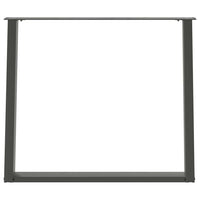Valgomojo stalo kojos, U formos, 2 vnt., antracito spalvos, 100x(72 - 73) cm, plienas - Namų Idėja
