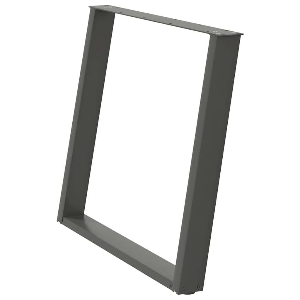 Valgomojo stalo kojos, U formos, 2 vnt., antracito spalvos, 100x(72 - 73) cm, plienas - Namų Idėja